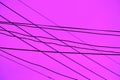 Crossed Wires over a dark lavender background Royalty Free Stock Photo