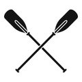 Crossed wood paddle icon, simple style Royalty Free Stock Photo