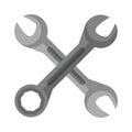 Crossed wrenches icon cartoon isolated Royalty Free Stock Photo