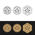 Outdoor Camping Holiday Park Badge Stamp Logo Design Template