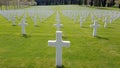 The crosses of American soldiers who died during the Second World War buried in the Florence American Cemetery and Memorial, Flore Royalty Free Stock Photo