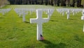 The crosses of American soldiers who died during the Second World War buried in the Florence American Cemetery and Memorial, Flore Royalty Free Stock Photo