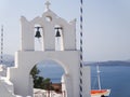 The crosses of Greek churches Royalty Free Stock Photo