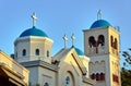 Crosses and domes of the Greek Orthodox Church Royalty Free Stock Photo