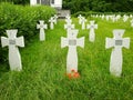 Crosses on graves of those killed in World War II