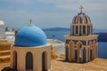 The crosses of Greek churches Royalty Free Stock Photo