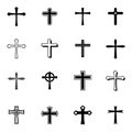 Crosses icons set vector illustration