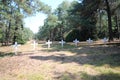 Crosses indicating all cemeteries in Indonesia with dutch people on the field of honor Loenen in the Netherlands where fallen sold