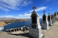 Crosses on the mountain of Copacabana, Bolivia