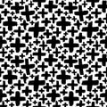 Crosses vector seamless pattern. Black and white grunge texture with pluses or x.