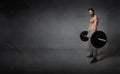 Crossfit excercise wiht weights Royalty Free Stock Photo