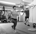 Crossfit fitness gym weight lifting bar group