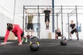 Crossfit group trains different exercises Royalty Free Stock Photo