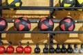 Crossfit items in a gym