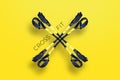 Crossfit. Suspension Weight Training. Black and yellow loop functional training equipment on white background isolated. Fitness