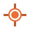 Crosshair icon design over white background Royalty Free Stock Photo
