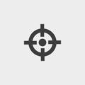 Crosshair icon in a flat design in black color. Vector illustration eps10