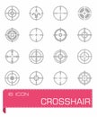 Crosshair icon set Royalty Free Stock Photo