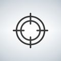 Crosshair icon on white background. Vector illustration