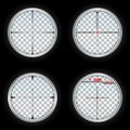 Crosshair icons set, realistic style