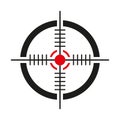 Crosshair, reticle scope target for a rifle, gun. Vector illustration. stock image.