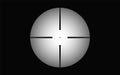 Crosshair of sniper scope viewfinder. Aiming cross of a gun optics. Sharpshooter overlay frame. Royalty Free Stock Photo