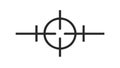 Crosshair Symbol for Alignment or Centering, vector design Generative AI Royalty Free Stock Photo
