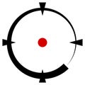 Crosshair, target mark, reticule icon, symbol