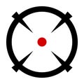 Crosshair, target mark, reticule icon, symbol