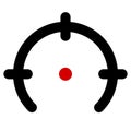 Crosshair, target mark, reticule icon, symbol