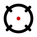 Crosshair, target mark, reticule icon, symbol