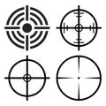 Crosshair target set vector symbol icon design.