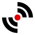 Crosshair, targetmark, reticle abstract vector. Search, seek, accuracy icon. Bullseye, pinpoint concept