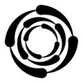 Crosshair, targetmark, reticle abstract vector. Search, seek, accuracy icon. Bullseye, pinpoint concept