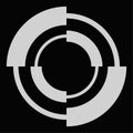 Crosshair, targetmark, reticle abstract vector. Search, seek, accuracy icon. Bullseye, pinpoint concept