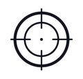 Crosshair aiming and targeting vector icon Royalty Free Stock Photo