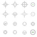 Crosshairs icons. Vector