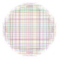 Crosshatch, tangle lines circle. Scribble, sketchy random intersecting lines grid, mesh. Abstract geometric circle. Sketch Royalty Free Stock Photo