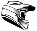 Crosshelm Motocross Helmet headpiece, Downhill Mountain bike, MTB Helmet Royalty Free Stock Photo
