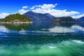 Ferry Crossing Arrow Lake from Shelter Bay to Galena Bay, Central British Columbia, Canada Royalty Free Stock Photo