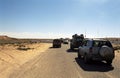 Crossing the border, Western Sahara