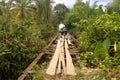 Crossing the bridge Royalty Free Stock Photo