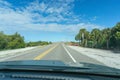 Crossing bridge to island in Florida gulf coast Royalty Free Stock Photo