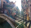 Crossing bridge in Venice