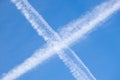 Crossing contrails