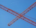 crossing crane booms