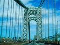 Crossing the George Washington Bridge Royalty Free Stock Photo