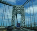 Crossing the George Washington Bridge Royalty Free Stock Photo