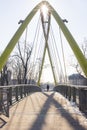 Green pedestrian bridge, Wroclaw, Poland