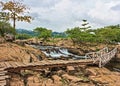 Crossing Horizons: The Majestic Bridge at the Nile River\'s Spring in Uganda Royalty Free Stock Photo